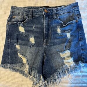 Kendall & Kylie Blue Distressed Jean Shorts